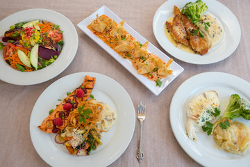 Assorted seafood dishes