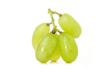 green grape diet fruit organic on white background