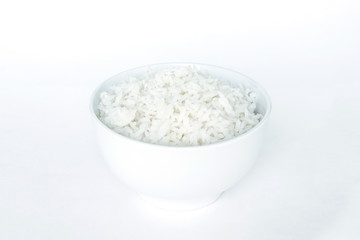 cooked white basmati rice  bowl natural food