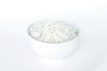 cooked white basmati rice  bowl natural food