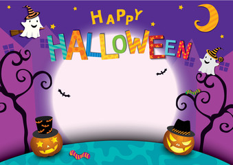 Halloween colorful poster