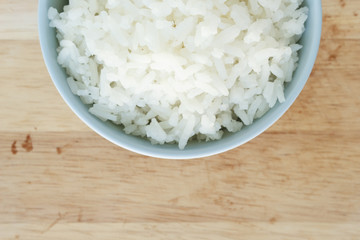 cooked white basmati rice  bowl natural food