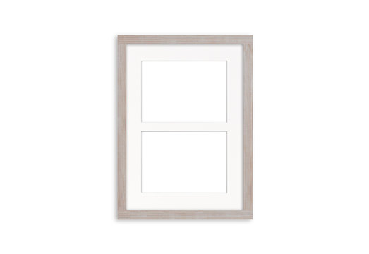 Wooden photo frame mock up for two pictures