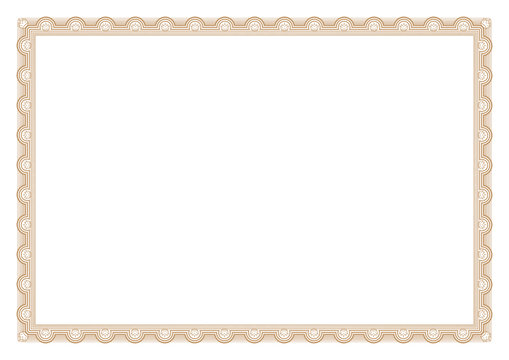 Gold Border Line Art with Crown