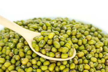 mung bean green in spoon texture
