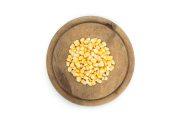 corn on wood organic food nature background