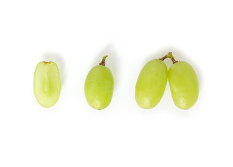 green grape diet fruit organic on white background