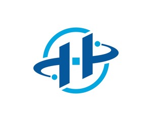 H letter orbit logo