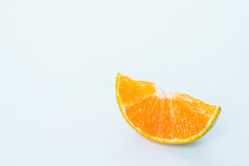 orange slice fruit fresh on white background