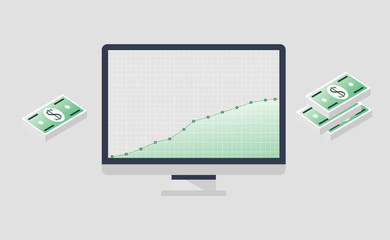 Money graphic,financial chart