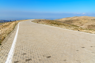 Road on Nemrut Mountain.Turkey