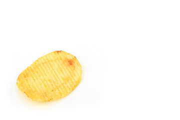 crispy potato chips junk food unhealthy food on white background