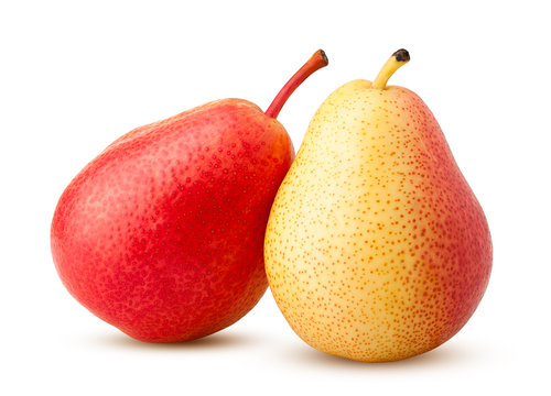 pear, isolated on white background, clipping path, full depth of field