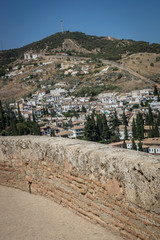 Obraz premium Spain, Granada, BUILDINGS IN TOWN AGAINST CLEAR SKY