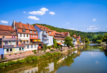 Fototapeta na wymiar Landscape of Wertheim am Main, Germany.