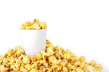 popcorn white box on white background