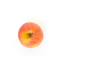 red apple on white background