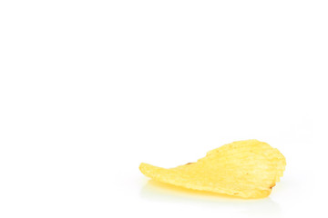 crispy potato chips junk food unhealthy food on white background