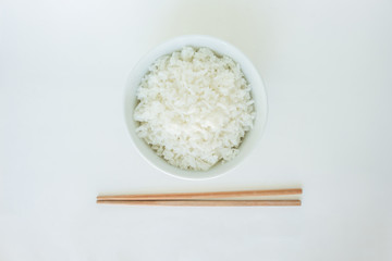 cooked white basmati rice  bowl natural food