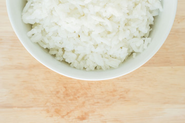 cooked white basmati rice  bowl natural food