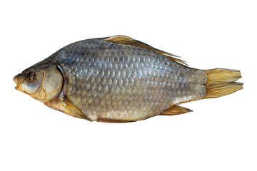 Delicious dried fish, isolated on white background