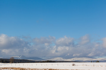 Blick zum Wurmberg Brocken im Winter