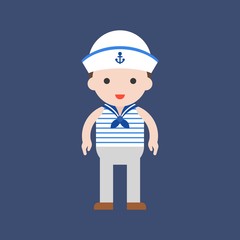 navy, cute character, professional set, flat design