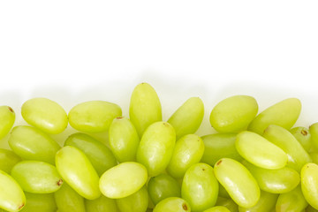 green grape diet fruit organic on white background