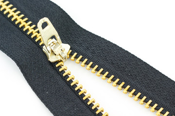 zipper object on white background