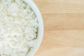 cooked white basmati rice  bowl natural food