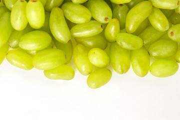 green grape diet fruit organic on white background