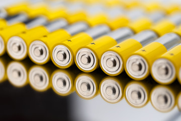 Close-up of alkaline batteries
