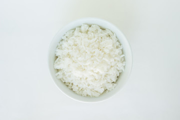 cooked white basmati rice  bowl natural food