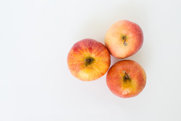 red apple on white background