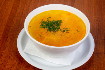 Delicious chicken bouillon