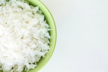 cooked white basmati rice  bowl natural food