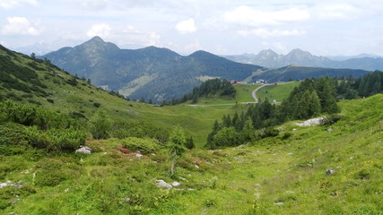 Fototapeta na wymiar Seekarsee, Gamskogel. The Zauchenseeregion in Salzburg land near Altenmarkt in Pongau (Radstadt). Austria