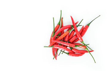 chili pepper red spicy vegetable on white background