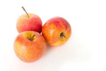 red apple on white background