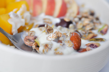 yogurt with almond ,oat and pistachio