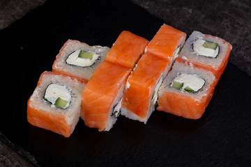 Japanese roll with salmon