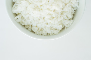 cooked white basmati rice  bowl natural food