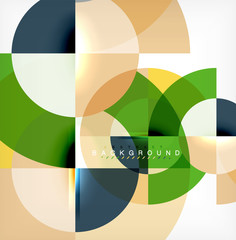Obraz premium Minimal circle abstract background design, multicolored template for business or technology presentation or web brochure cover layout, wallpaper