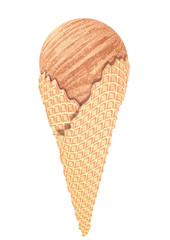 Chocolate ice cream cone design