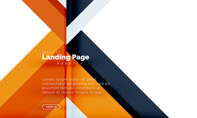 Square shape geometric abstract background, landing page web design template