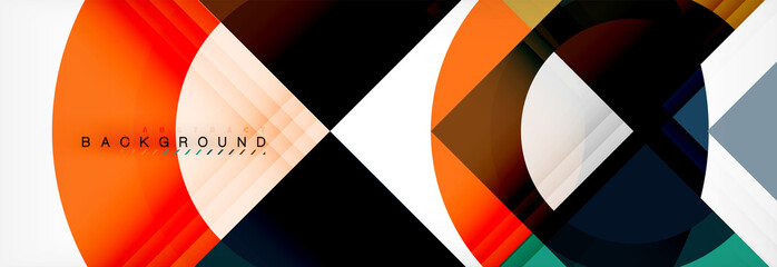 Obraz premium Vector circular geometric abstract background