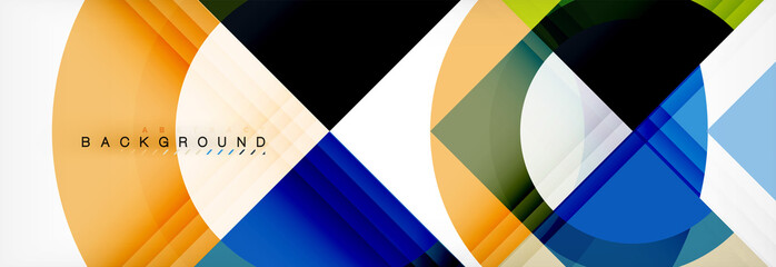 Vector circular geometric abstract background