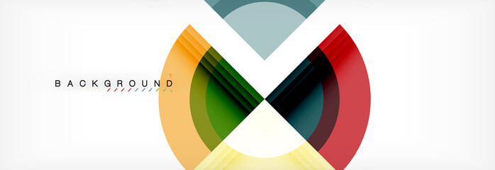 Obraz premium Vector circular geometric abstract background