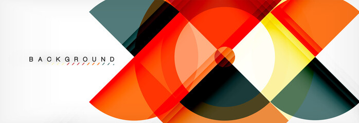 Obraz premium Vector circular geometric abstract background