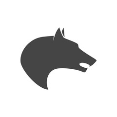 Black wolf howl emblem or logo